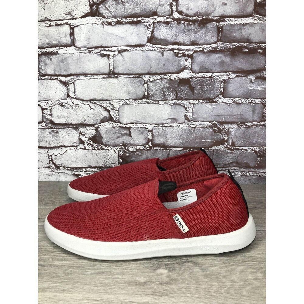 Roll Recovery Red Mesh Slip On Casual Comfort Loafer Shoes Men Sz 43EU/10M US